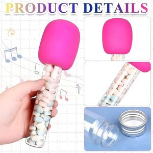 DAMAI 8 Color <b>Party</b> Supplies Kids Birthday Halloween New Year And Themed <b>Party</b> Microphone Shaped Plastic Candy <b>Box</b> - Product Image 3