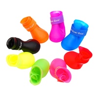 Botas de Lluvia para Perros al por Mayor, Lindas, con Logotipo Personalizado, 4 Piezas por Paquete, Ajustables, Impermeables, Resistentes al Viento, Ecológicas, con Suela Antideslizante, de TPE para Exteriores