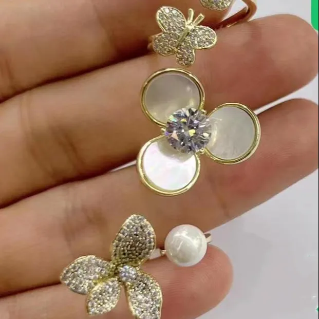 230522 Xuping jewelry wholesale hot sale high quality gift unique design fashion elegant luxury daily stone resizable mix ring