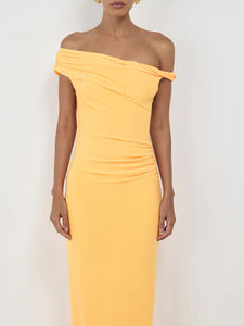 Fabricantes al por Mayor OEM ODM Personalizado, Silueta Recta, Lavable, Escote Asimétrico, Tirante Único Trenzado, Cintura Fruncida - Product Image 2