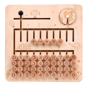 Personalizado Montessori niños de madera matemáticas aprendizaje reconocimiento Digital juego de mesa Ealry juguetes matemáticos educativos para niños niñas - Product Image 5