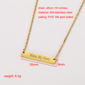 Dainty 316l in acciaio inox 18k Pvd placcato oro fatto da te collana regalo per la festa della <span class=keywords><strong>mamma</strong></span> - Product Image 6