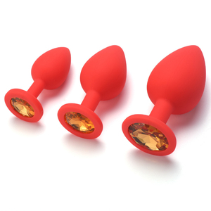 Delove Anal Plug kristal takı vajina çift silikon çelik popo Anal Plug Set başına 3 boyutları seks oyuncakları kadınlar için - Product Image 4
