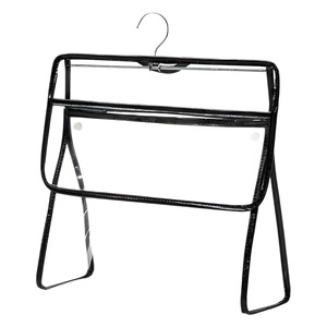 Bolsa de almacenamiento colgante impermeable, tipo gancho rectangular negro para artículos de baño y ropa de piscina, gran capacidad - Product Image 1