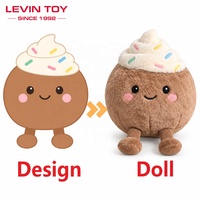 Porte-clés en peluche personnalisé, jouet en peluche dessert personnalisé, poupée gâteau en peluche douce avec garniture crème, peluche personnalisée en boîte mystère