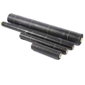 Toile anti-herbe en PP+PE noire, tissu de protection contre les adventices pour l'agriculture et le jardinage, vente en gros - Product Image 1