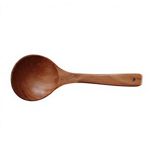 <b>Wooden</b> Cooking Utensils <b>Set</b> of 2 Natural Wood Spoons for Stirring Mixing Cooking Serving <b>Kitchen</b> Use - Product Image 5