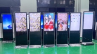 VISIGN-Monitor LCD WIFI de pie para interior, kiosco de publicidad personalizado, tótem de Android, táctil capacitivo, ultrafino