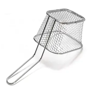 1 pezzo patatine in acciaio inox cestello per friggere in profondità colino friggitrice cucina cucina Chef Basket colino strumento cestino per patatine fritte