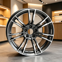 Velg Alloy Forged 18/19 Inch 5x112 Hitam/Gun Gray Machined Face untuk Mercedes-Benz Sedan SUV C E GLC GLE