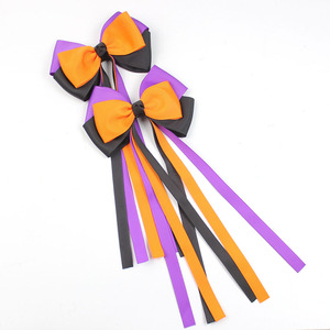 Ritorno <span class=keywords><strong>a</strong></span> scuola Mardi Gras fiocchi oro viola e fiocchi verdi per bambini accessori per capelli con nastro - Product Image 4
