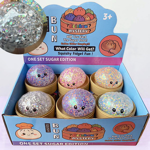 Juguete Sensorial Antiestrés Kawaii Squishy Dumpling de TPE con Purpurina, Bola Antiestrés, Juguete para Apretar Hecho a Mano, Unisex para Niños Mayores de 2 Años - Product Image 4