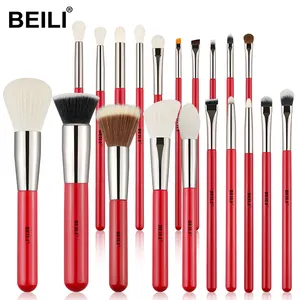BEILI 20 pcs rot benutzer definierte Marke Make-up Pinsel Großhandel Make-up Pinsel Private Label Make-up Pinsel