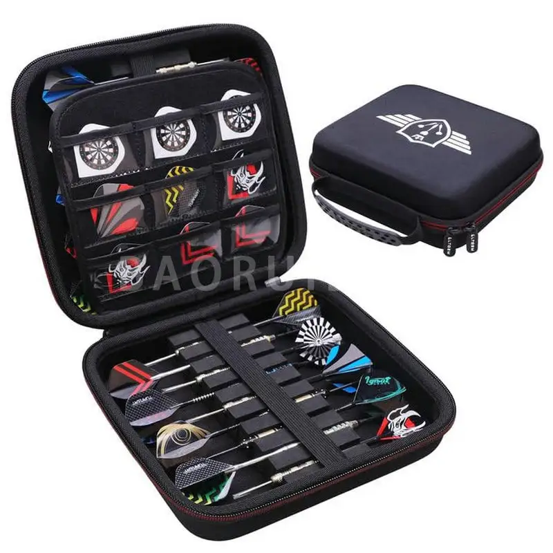 Custom PU Couro Dardos Casos Viagem Carry Box EVA Duro Grande Dart Case