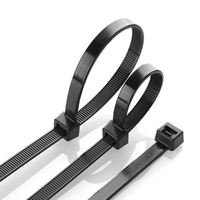 Stock d'usine noir et blanc pa66 attache de câble en nylon autobloquante attaches zippées en plastique