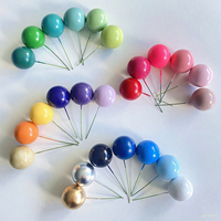 Fausses boules mélangées, lot de 20 pièces de 2 2.5 3 4cm, trente-huit sortes de boules de couleur macaron, décoration de gâteau d'anniversaire, fourniture de gâteau