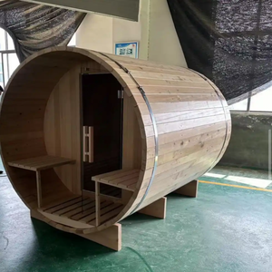 Fabrikverkauf Outdoor-Würfel-Sauna für 2 Personen aus Kanadischem Rotzedernholz Traditionelle Dampf-Außensauna - Product Image 6