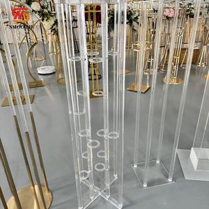 Support à fleurs transparent en acrylique pour décoration de table principale d'événements de mariage – Vente chaude - Product Image 1