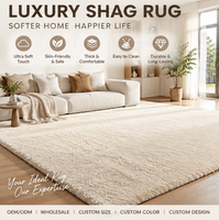 Tapis personnalisé en fausse fourrure de lapin, à poils longs, doux et moelleux, lavable en machine, pour chambre à coucher, salon, hôtel, vente en gros
