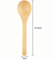 Cuillère en bois à miel de cuisine non peinte pour enfants personnalisable Cuillère à crème glacée
