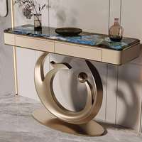 Meubles de maison modernes : Table d'entrée au design simple avec tiroirs et armoire de rangement pour la cuisine, le couloir et le salon