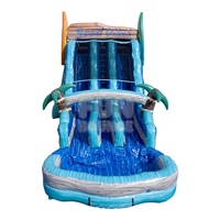 FUB BOUNCE 20FT Good Vibes Tobogán Inflable de PVC de Doble Carril para Uso Comercial en Exteriores