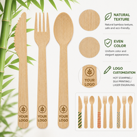 Couteau de table en bambou jetable, biodégradable, compostable, respectueux de l'environnement, vente en gros, logo personnalisé
