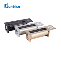 Prise de courant électrique escamotable en alliage d'aluminium pour table, 2 prises, chargeur de téléphone sans fil, rotation à 180 degrés