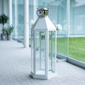 Wholesale Latest Tall Metal Candle Pillar Holder <b>Lantern</b> in Dual Tone for Home and Outdoor Decoration - Product Image 4