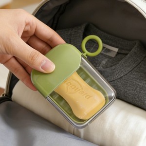 Mini Soap Box With Lid Transparent Drainable Rectangular Plastic Travel Soap Dish For Bathroom - Product Image 3