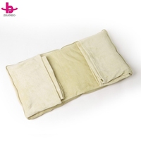 Coussin-couverture trois-en-un écologique quatre saisons avec logo personnalisé, oreiller de voyage à fermeture éclair, pliable, en polaire anti-boulochage, certifié GRS