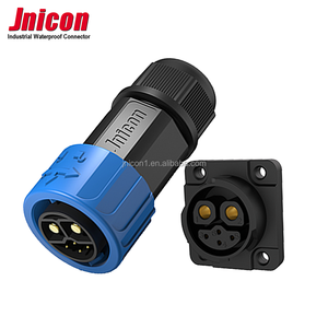 Jnicon M23 按压式锁扣 IP67 防水公母连接器 6 / 2+4 针 50A 电源插头 - Product Image 1