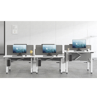 Table de bureau réglable en hauteur pour ordinateur portable, en métal, avec angle réglable, poste de travail pour personnel, bureau électrique assis-debout