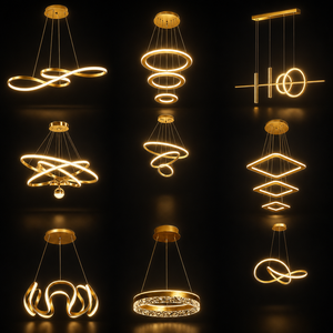 Lustre suspendu moderne en fer LED pour restaurant, escalier, salle à manger, éclairage haut de gamme, décoration artistique - Product Image 1