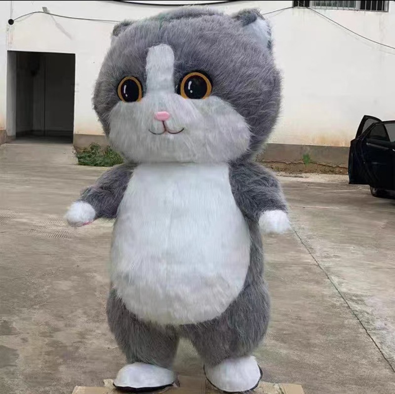 Atmósfera inflable gato gris 2 m