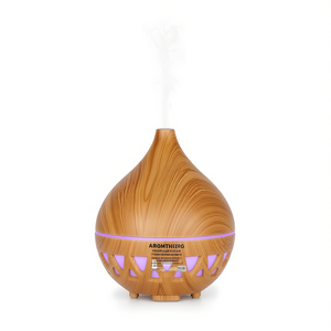 Aromatherapy <b>Diffuser</b> Wood Grain Design <b>Ultrasonic</b> Mist Maker Essential Oil Humidifier For Home Office Relaxation - Product Image 2