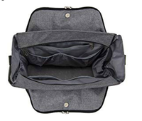 Maßgefertigter Vintage Multifunktionaler Großraum-Windel-Organizer Tragbare Baby-Windeltasche mit Reißverschluss und Schriftzug