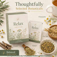 Infusion de plantes pour la détente du soir en sachets : Mélange équilibré de camomille, tiges d'avoine, réglisse et fenouil – Boisson apaisante à base de plantes