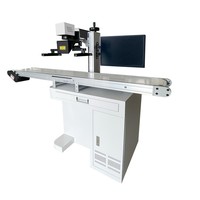Machine de marquage laser à fibre 20W 30W 50W avec positionnement visuel pour marquage par lots sur convoyeur EZCAD CE ISO FDA