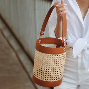 かわいいハンドバッグトートレディースラウンドウーブンレザーハンドバッグファッションカスタムハンドバッグ女性用 - Product Image 3