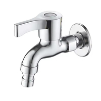 Robinet de jardin à poignée unique, robinet d'eau en acier inoxydable 304, montage mural extérieur, pour buanderie, salle de bain, machine à laver