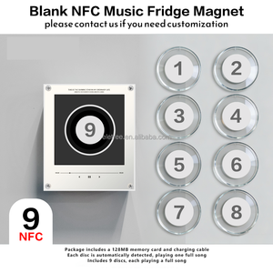 Disque rotatif personnalisé en acrylique vierge avec capteur NFC, aimant de réfrigérateur audio, veilleuse et enregistreur vinyle à disques remplaçables - Product Image 6