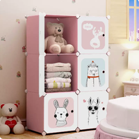 Pliable Chambre Organisateur Placard Enfants Armoire Pour Vêtements En Plastique Armoire De Rangement Armoire