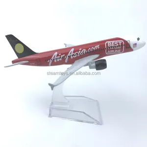 AirAsia a320 Malaysia Series Modèles d'avion en métal Différentes livrées disponibles Harimau Muda Accept Custom Logo Travel Gift Model