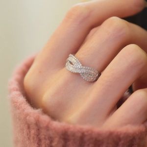 Bague en diamant naturel de 1,20 carat, torsadée, de luxe, personnalisée, marque Xinfly, 18 carats - Product Image 2