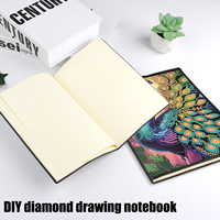 Kit de Diario de Pintura de Diamantes 5D, Set Completo de Manualidades con Diamantes de Imitación, Cuaderno de Arte de Diamantes en Blanco para Proyectos de Arte Hechos a Mano