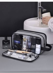 Neceser de Lujo para Hombre con Cierre de Cremallera, Organizador de Cosméticos de Viaje Grande, Impermeable, para Gimnasio, Kit de Afeitado, Esenciales de Negocios, Dopp Kit - Product Image 5