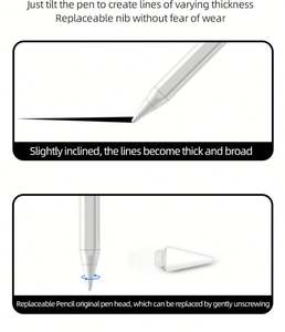 Juego de 4 Puntas de Repuesto para Lápiz Óptico de Alta Sensibilidad, Punta de Lápiz Anti-fricción para Tableta <span class=keywords><strong>Huawei</strong></span> M-<span class=keywords><strong>Pencil</strong></span> / Honor Magic-<span class=keywords><strong>pencil</strong></span> - Product Image 6