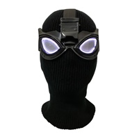 Halloween Led Light Up Noir Spiderman Cosplay Fête Latex Casque Masque pour Adulte Pleine Tête Carnaval Masque