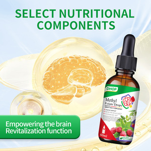 Thực phẩm bổ sung vitamin dạng lỏng DHOP với Methyl Folate & <span class=keywords><strong>B12</strong></span>, hương vị quả mọng tự nhiên và 120 khẩu phần - Product Image 5